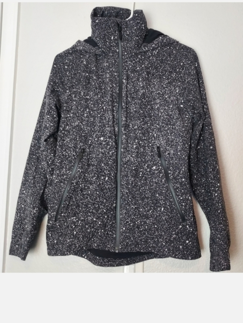 Lululemon Here to Move Jacket Black White Speckled Size 4